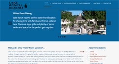 Desktop Screenshot of lakeranchresort.com